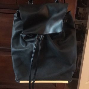 Black and gold backpack